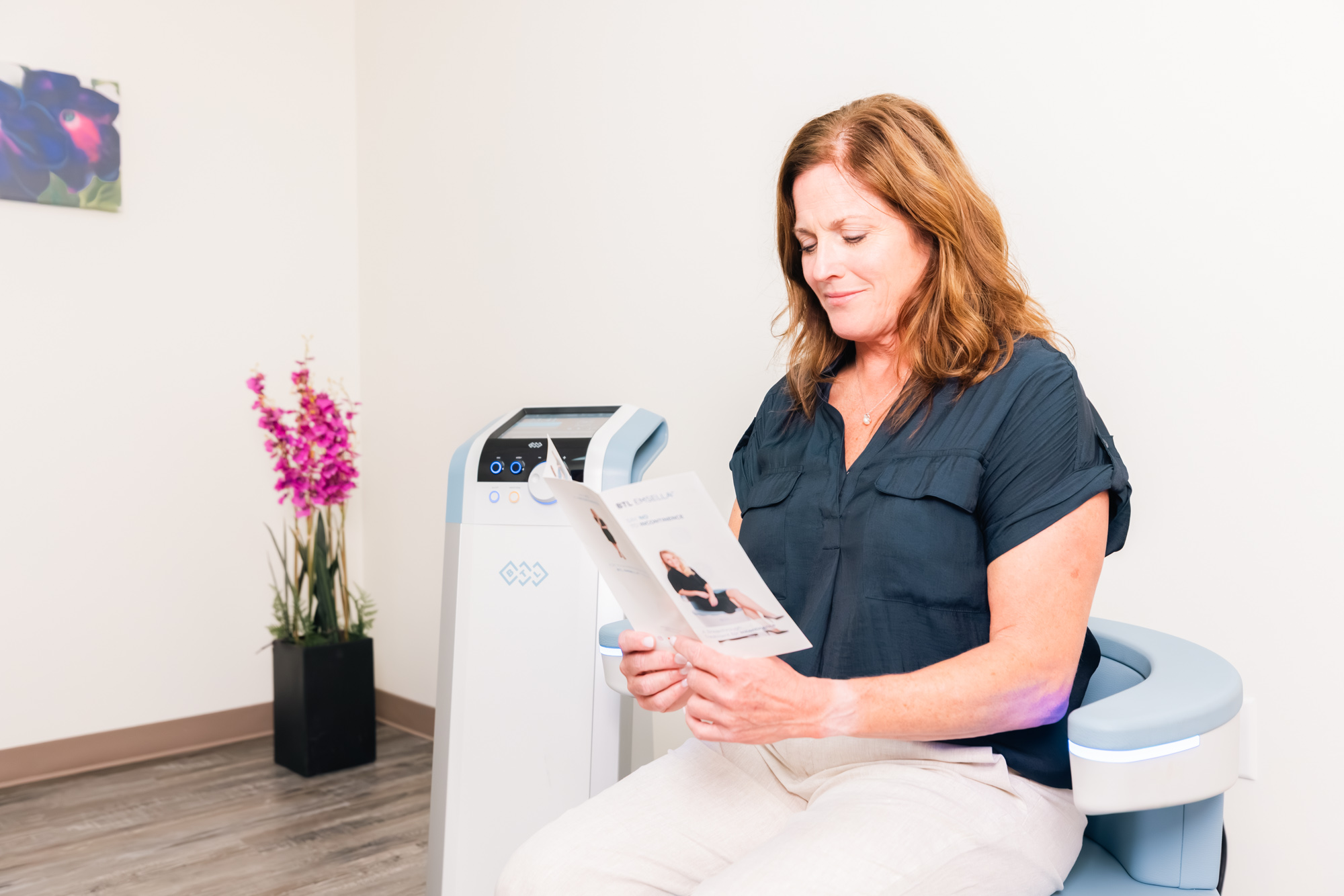 A patient undergoes pelvic floor therapy as advised by her functional medicine doctor near Plano.